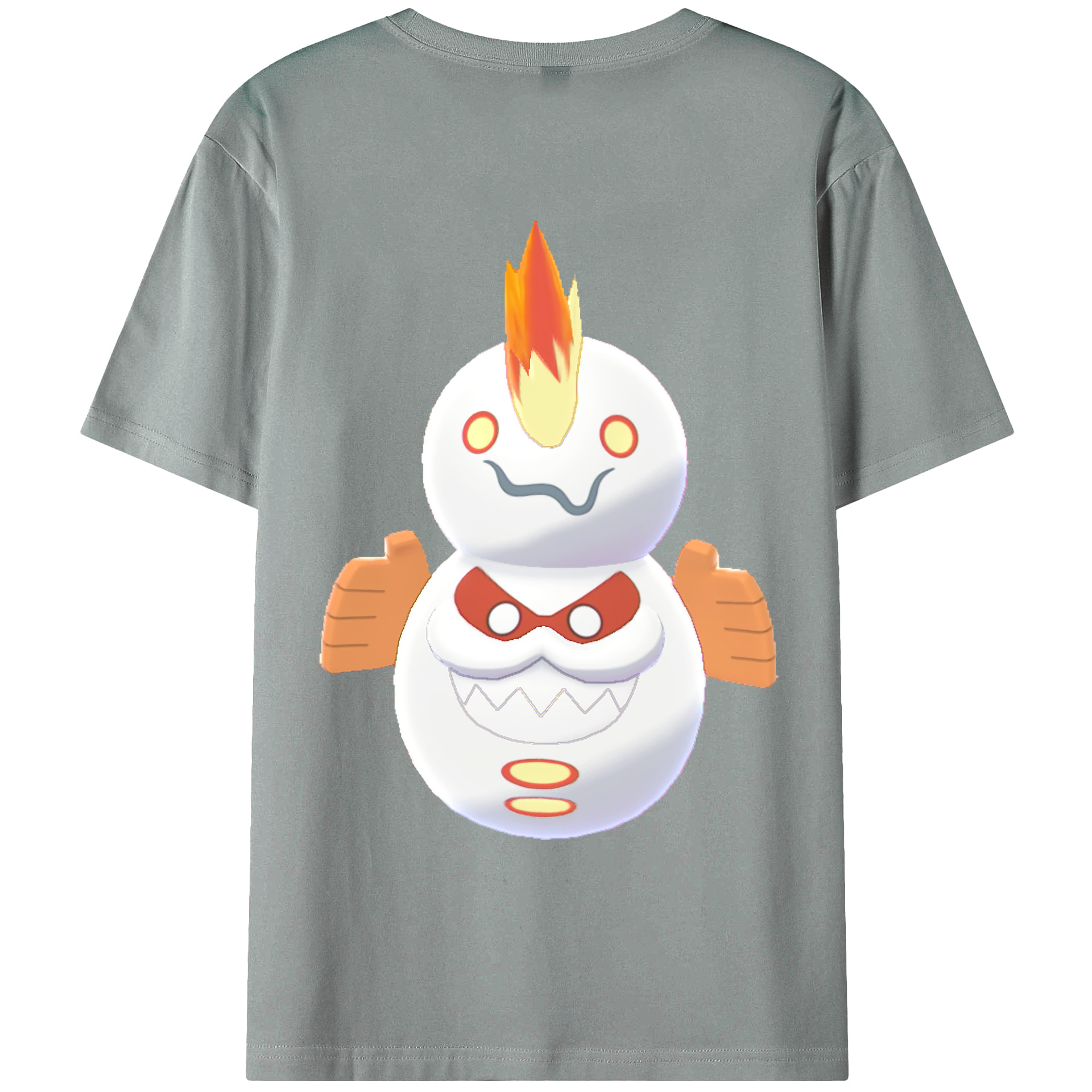 （画像用） ポケットモンスター Pokémon 綿100％ メンズ半袖Tシャツ（バックプリント） 通気性